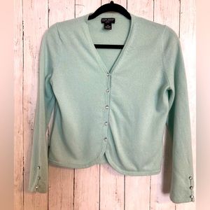 100% Cashmere Daniel Bishop cardigan size petite medium